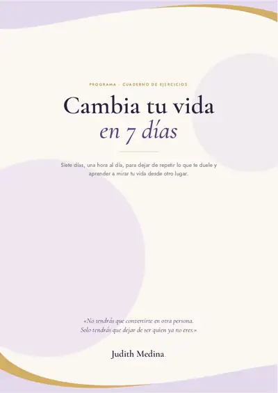 Portada del cuaderno Cambia tu vida en 7 días